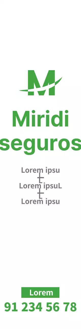Anuncio de asesoramiento sobre seguros con logotipo y texto limpios y verdes