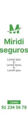 Anuncio de asesoramiento sobre seguros con logotipo y texto limpios y verdes