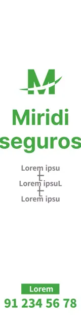 Anuncio de asesoramiento sobre seguros con logotipo y texto limpios y verdes