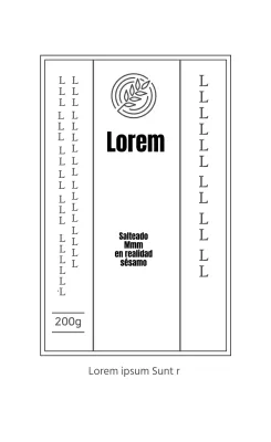 Logotipo blanco etiquetas alimentarias tradicionales limpias