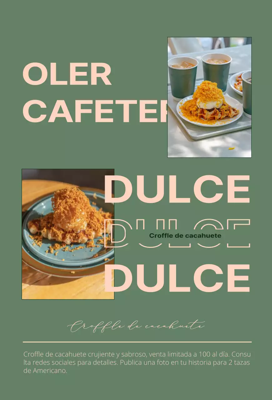 Promover menús con diferentes diseños en verde