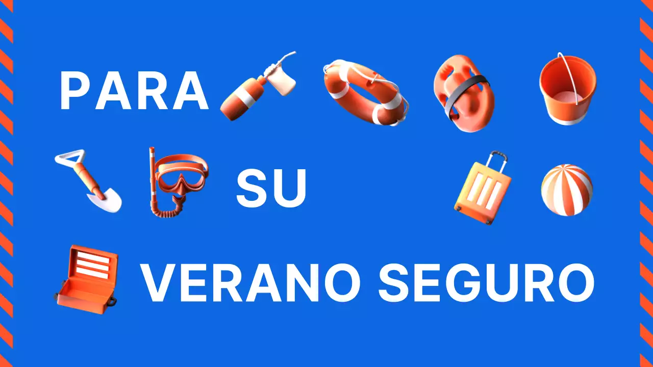 Guía naranja y azul para la seguridad en el agua durante el verano