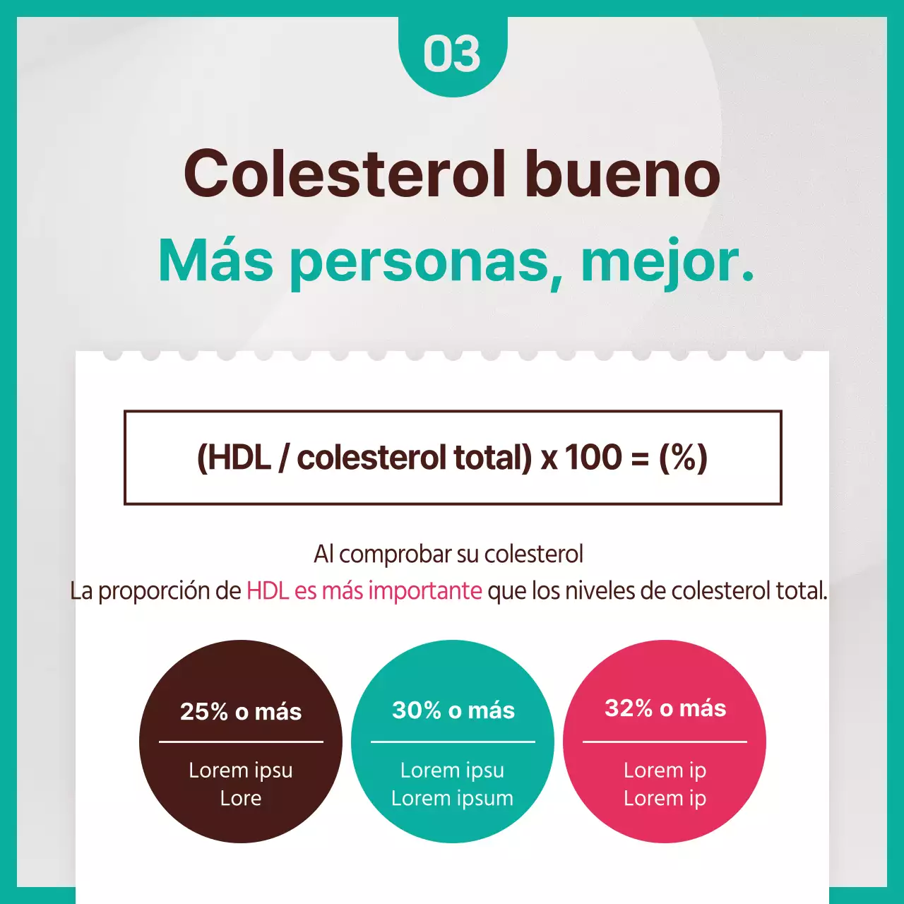 Colesterol de color rosa oscuro y menta