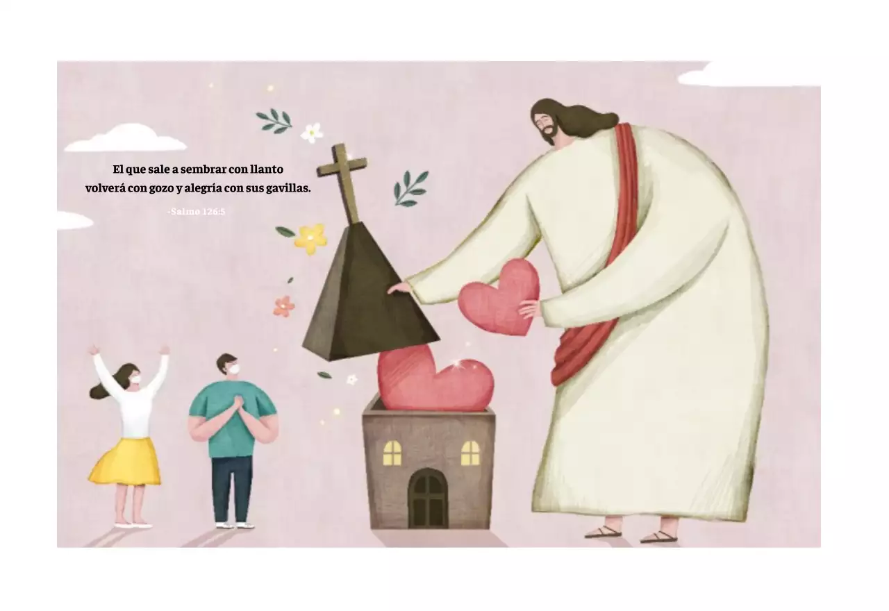 Pastel limpio ilustración iglesia