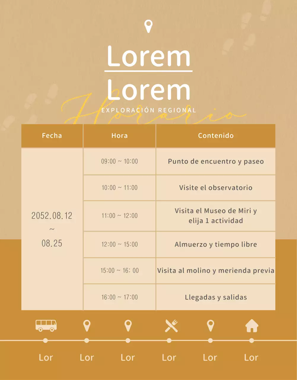 Programa de exploración del área de concepto Polaroid en verde claro y amarillo