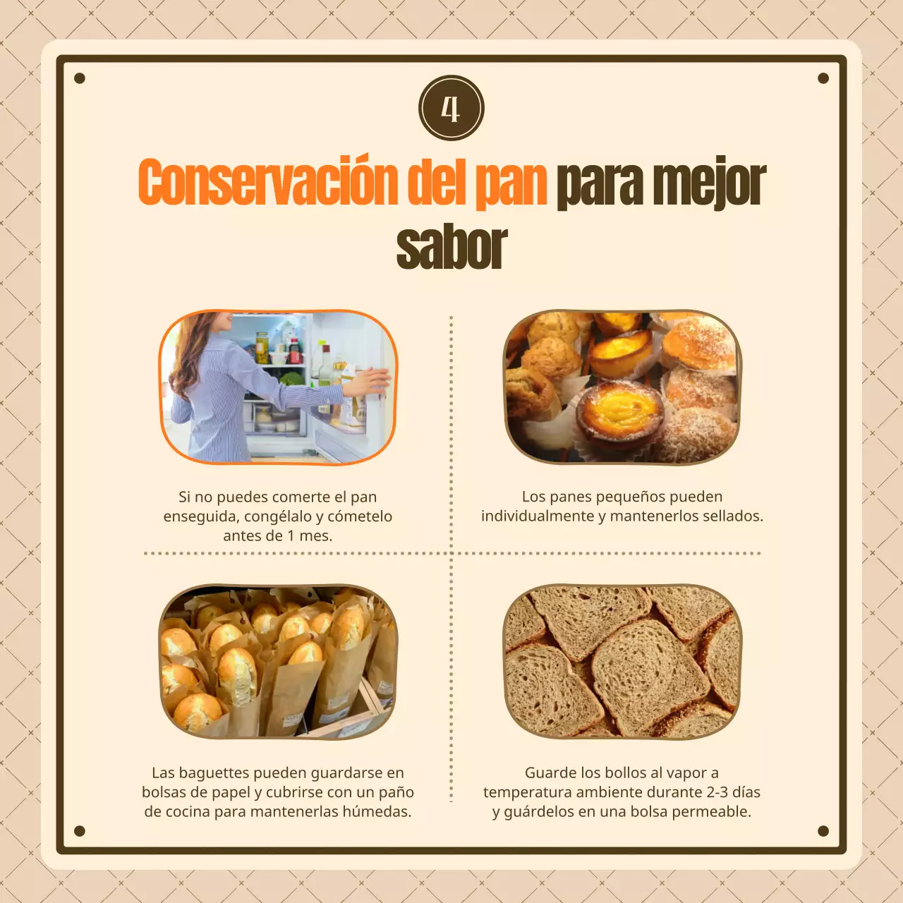 Conozca sus panes vintage marrones y beige