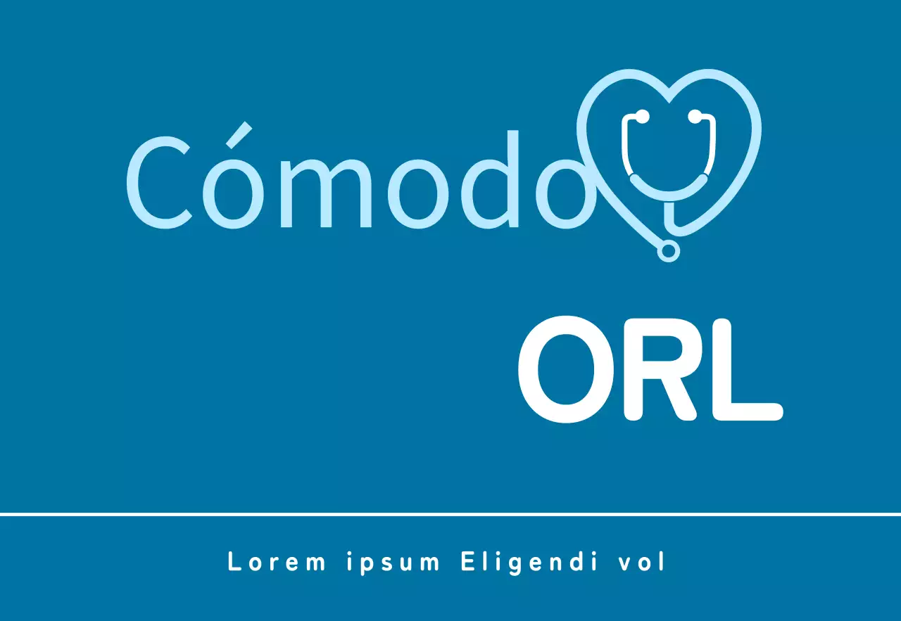 Clínica ORL con un logotipo azul básico