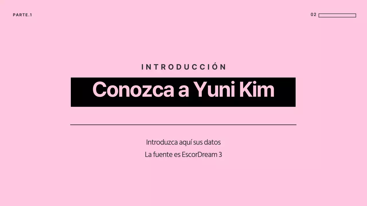 Presentaciones únicas