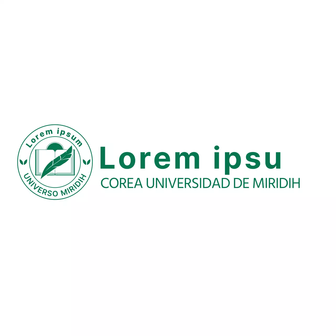 Emblema de la Universidad en verde