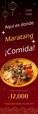 Promoción de un restaurante tradicional Igga Maratang rojo