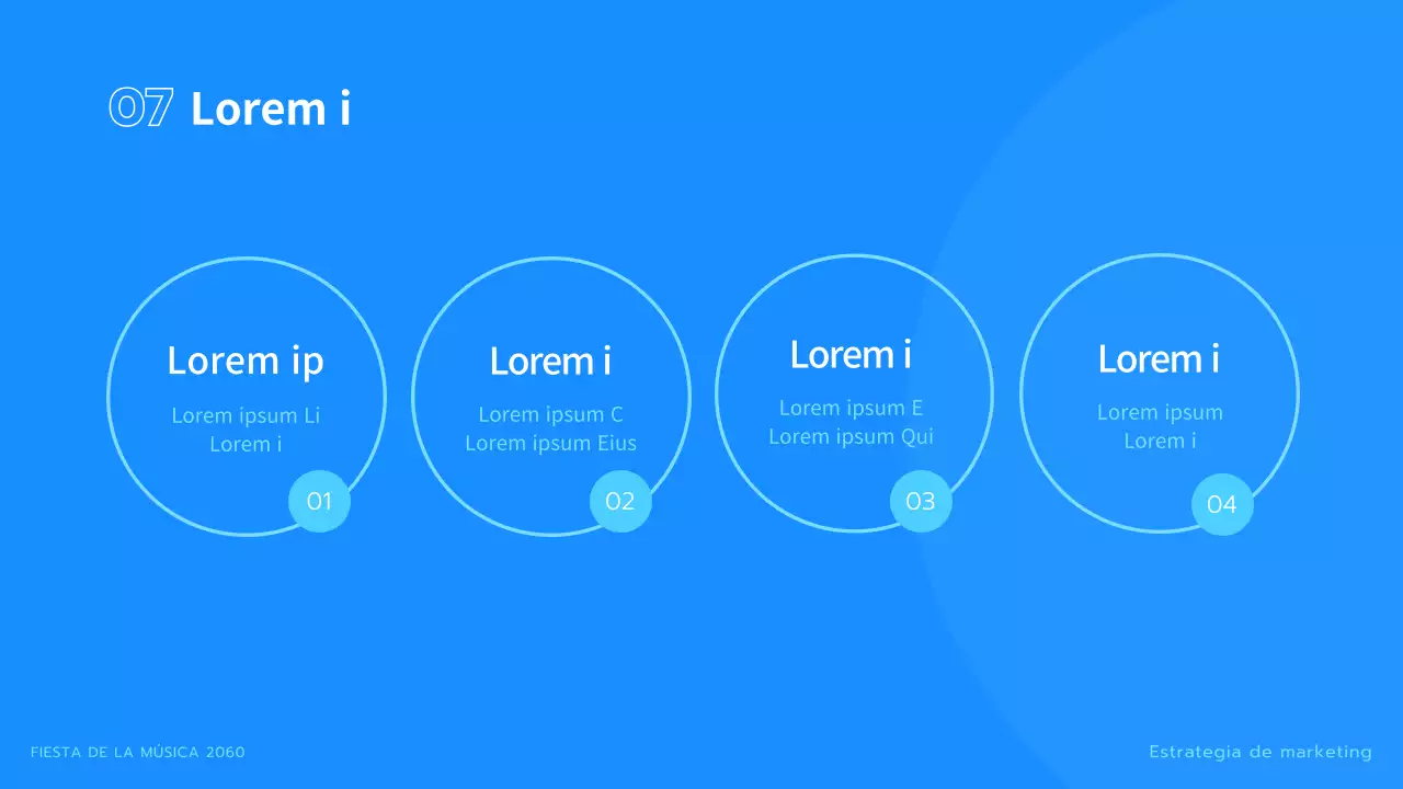 Una lista de reproducción en azul para su propuesta de espectáculo