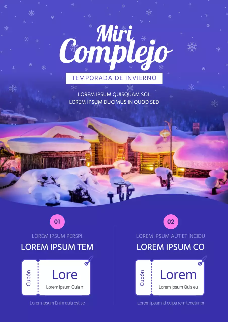 Inauguración de la estación invernal en morado y rosa