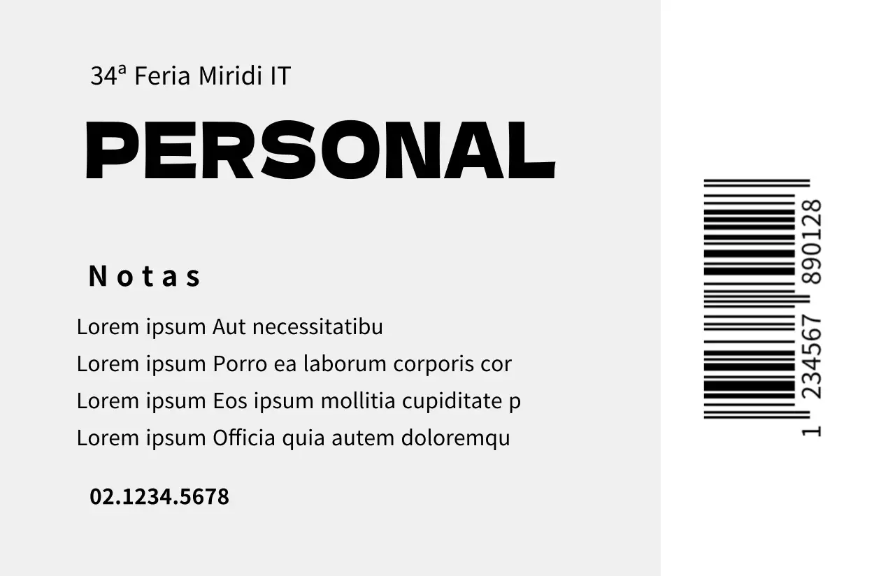 Tarjetas de personal con formas geométricas