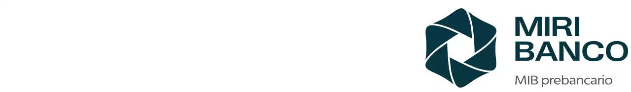 Diseño sencillo y limpio con el logotipo y el nombre del banco en color oscuro.