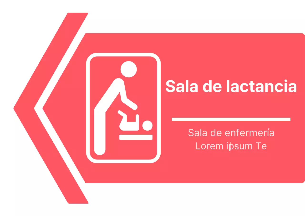 Rosa y blanco estilo simple sala de enfermería pictograma direcciones