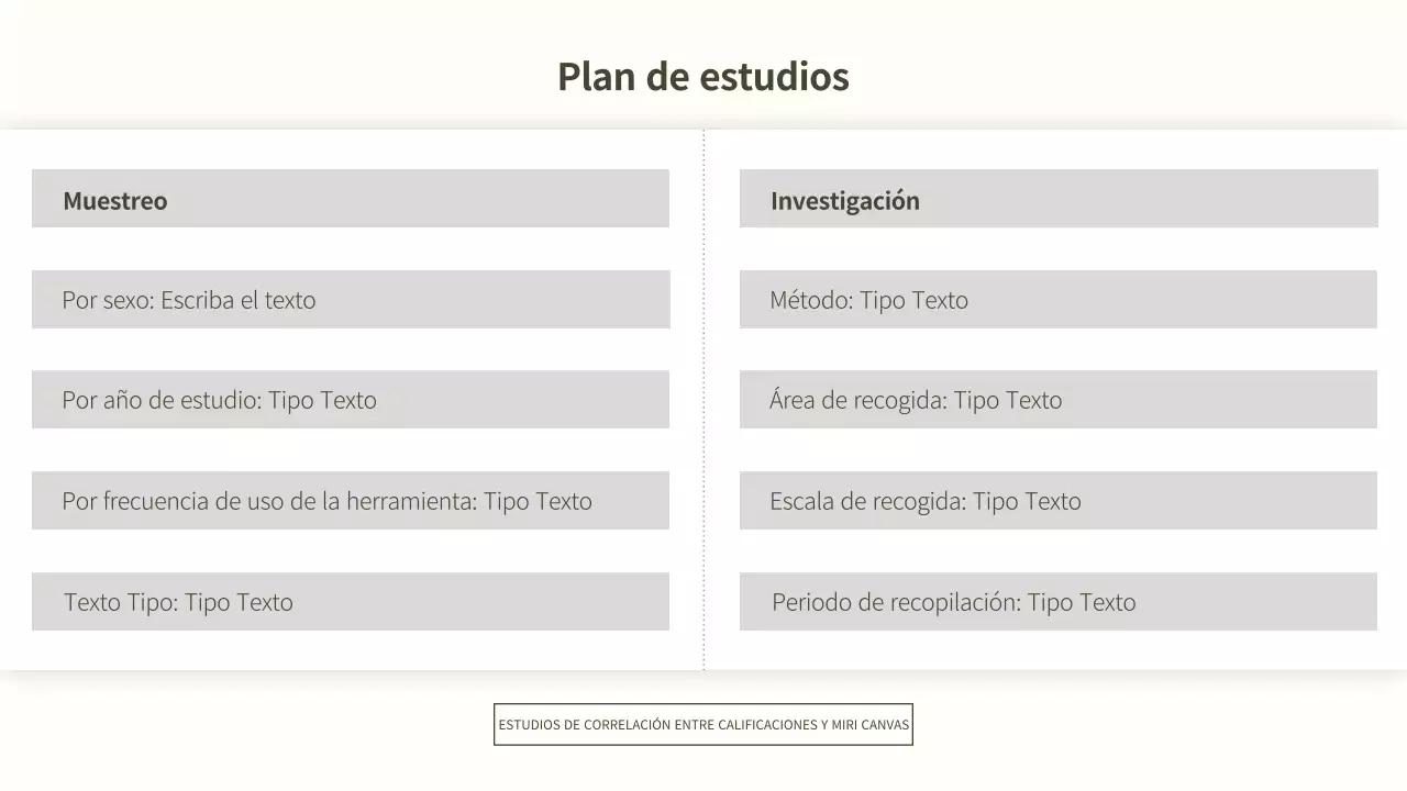 Una presentación en papel básica, minimalista, despejada y en blanco roto