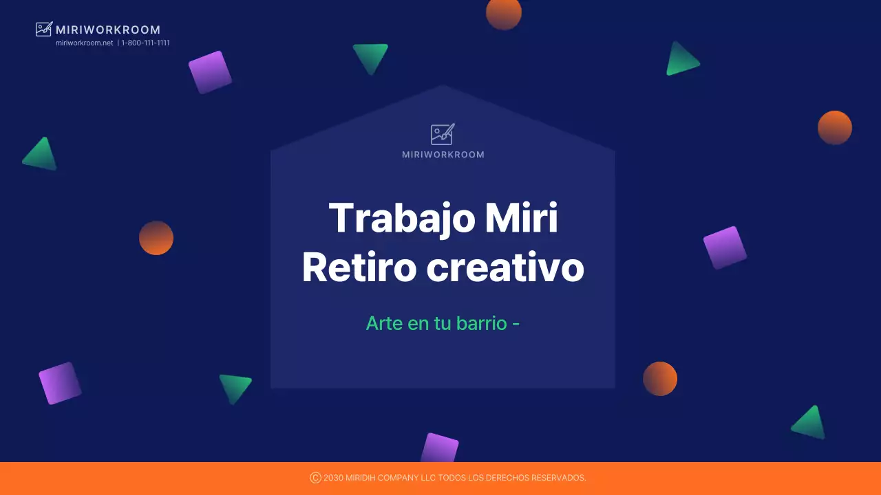 Contratación de creativos locales con formas en azul marino y colores de acento