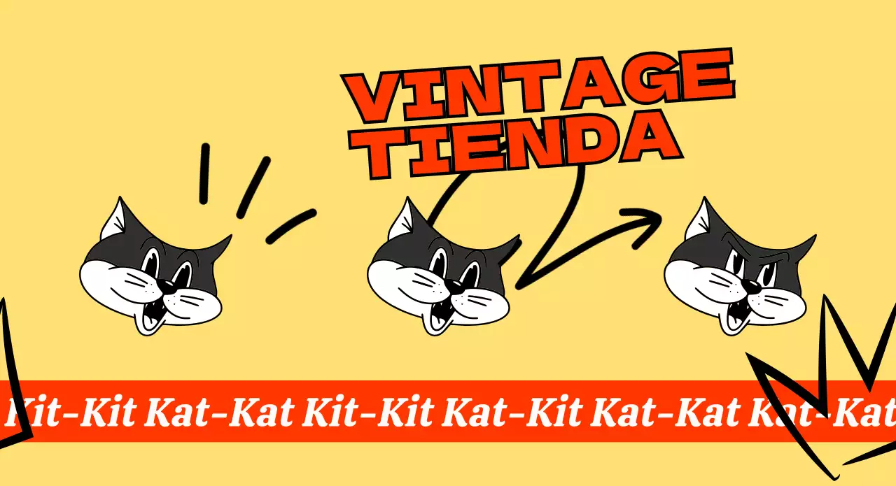 Una joven y coqueta tienda vintage en rojo y amarillo