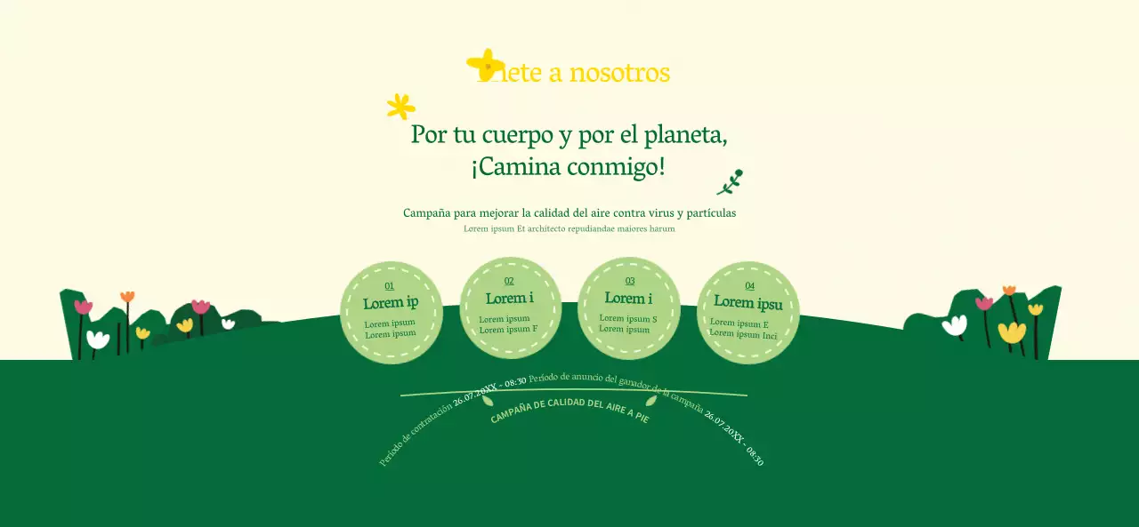 Sobre la campaña verde y amarilla de ir al trabajo a pie con un estilo limpio