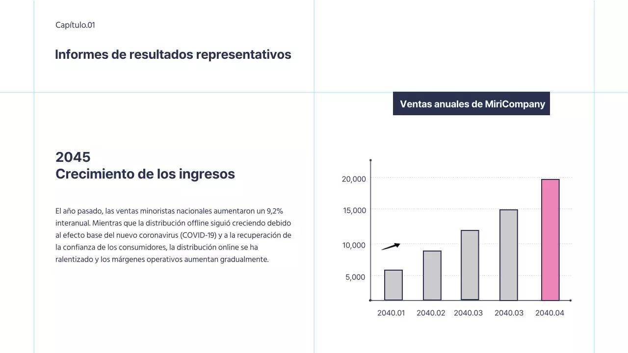 Infografía empresarial sencilla con toques rosas sobre fondo blanco