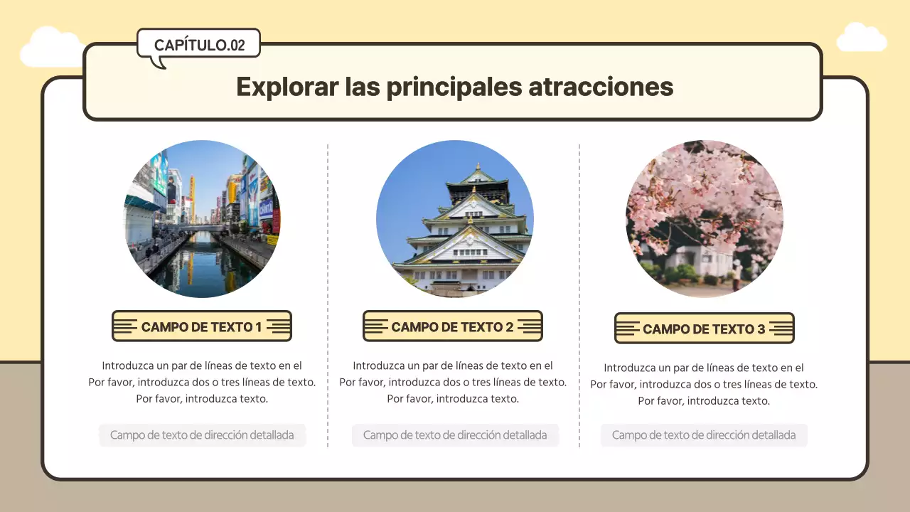Lindo concepto de equipaje itinerario de viaje en amarillo y beige