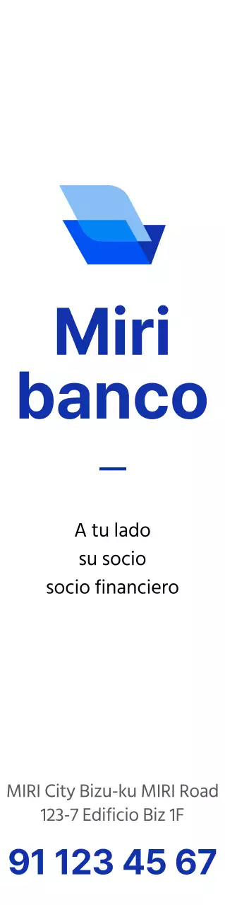 Para promocionar un banco con un logotipo azul y negro