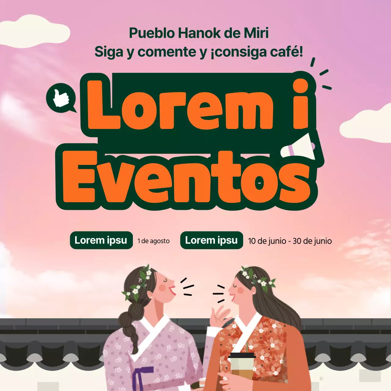 Corre la voz con ilustraciones de personas disfrazadas