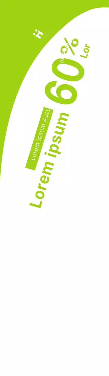 Um conceito simples em branco e verde lima para anunciar e promover eventos de venda de roupa desportiva.