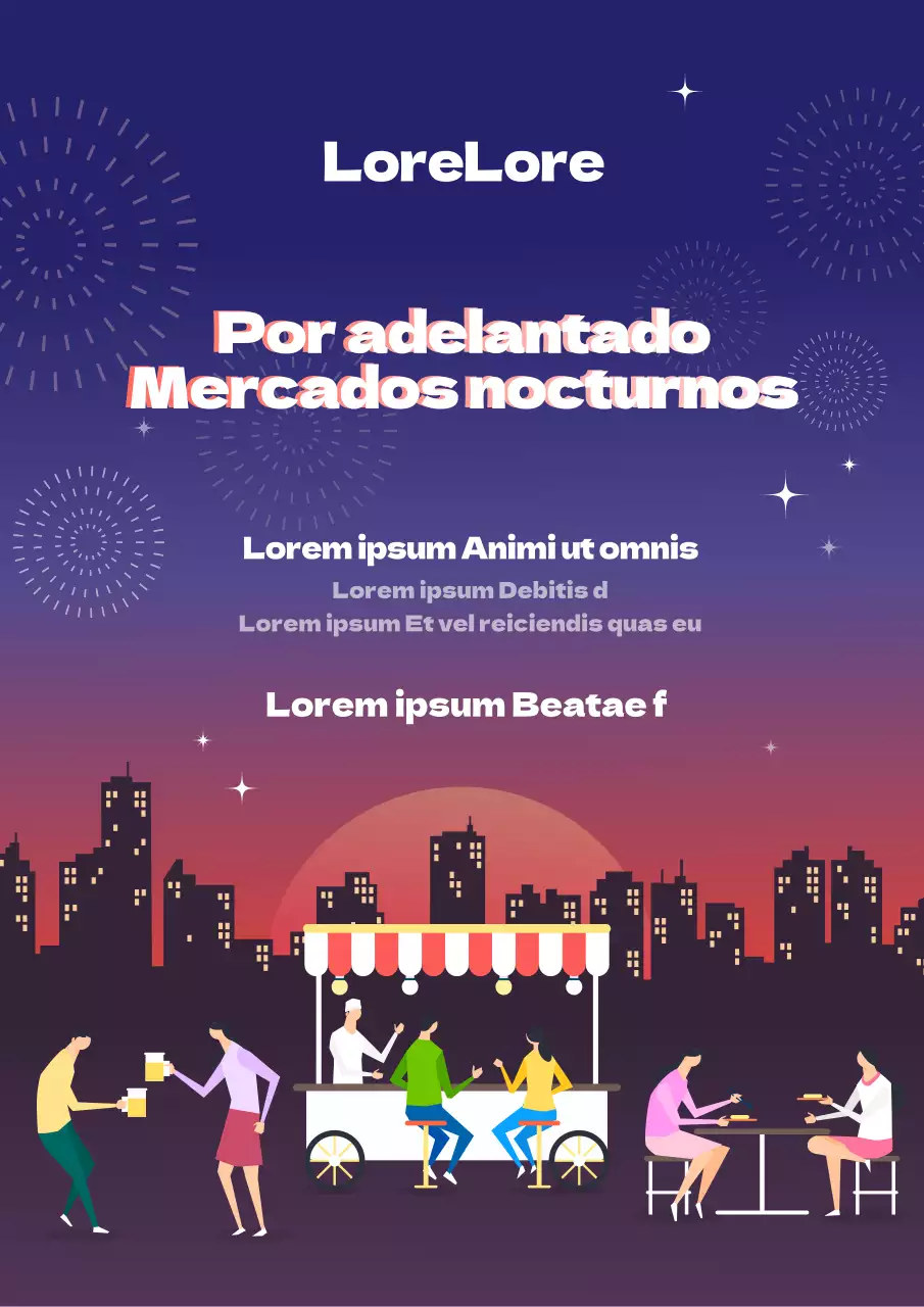 Eventos con paisajes nocturnos azules