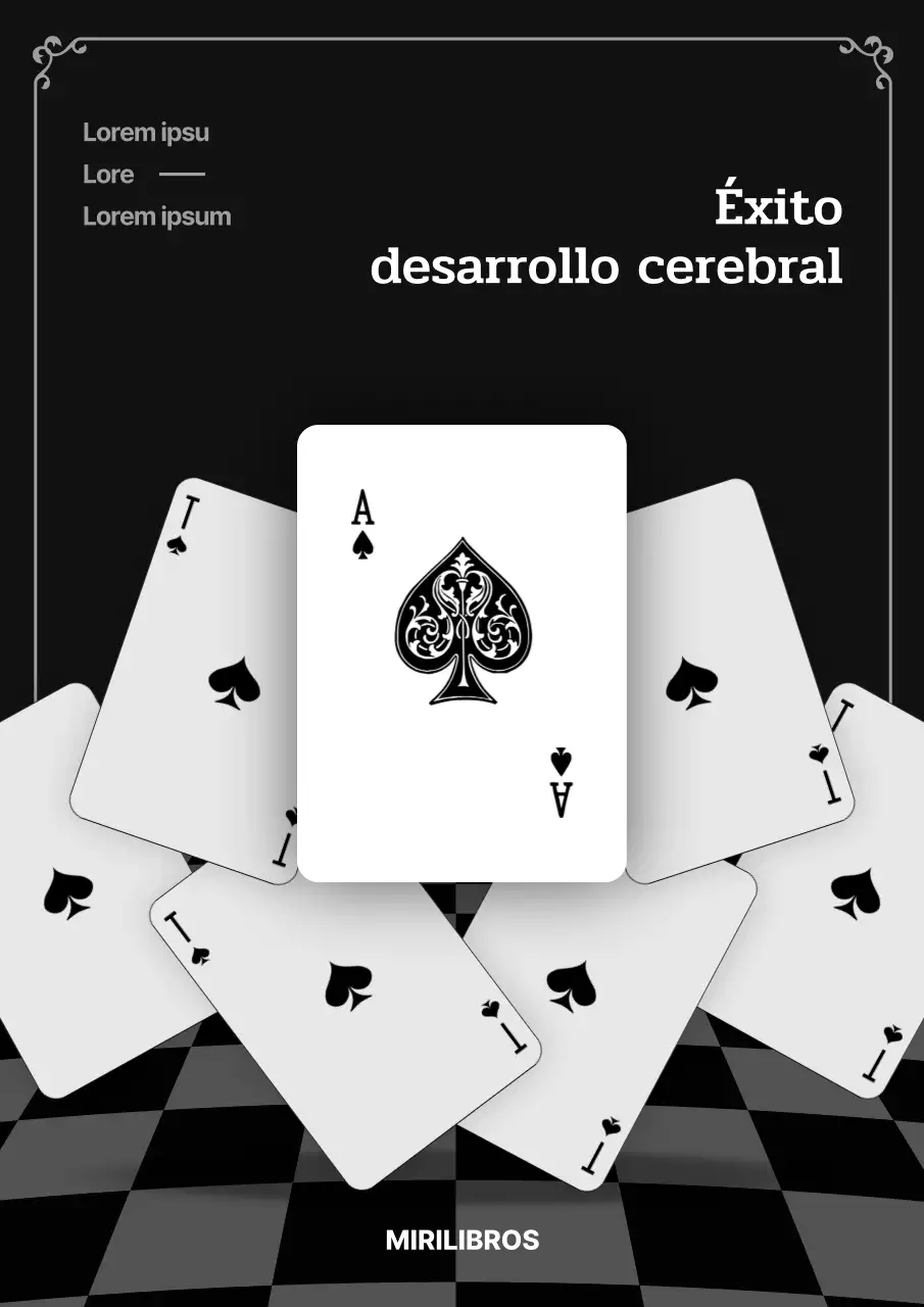 Libro de autoayuda en blanco y negro sobre el desarrollo moderno del cerebro