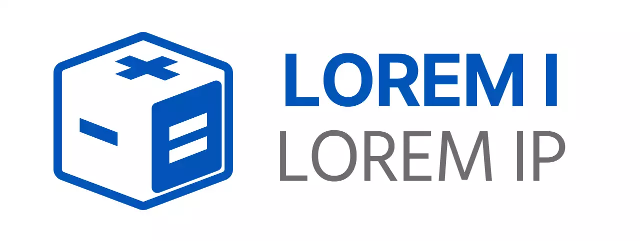 Criar um logótipo para uma escola de explicações de matemática com um logótipo azul e cinzento em forma de dado