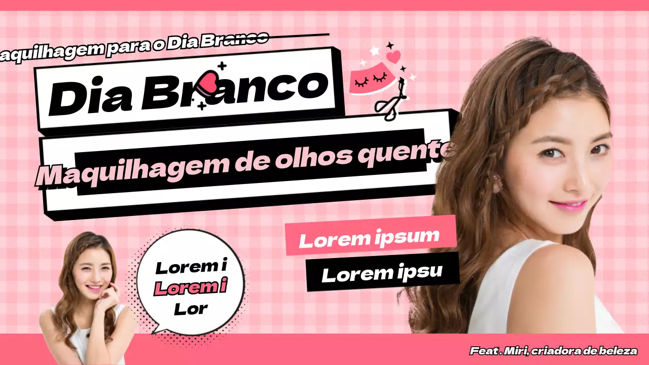 Dia Branco Miniaturas do YouTube em cor-de-rosa