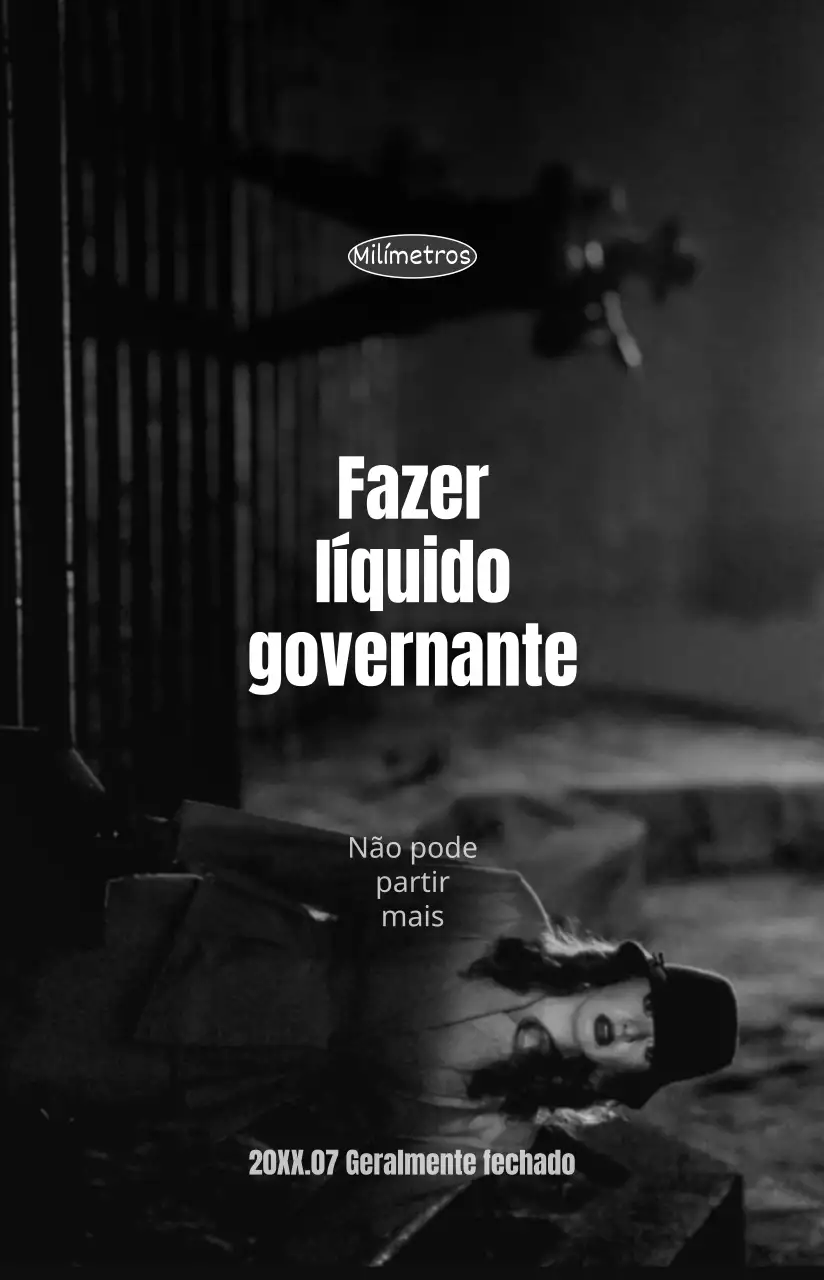Uma recordação de crítica cinematográfica a preto e branco com um conceito de thriller.