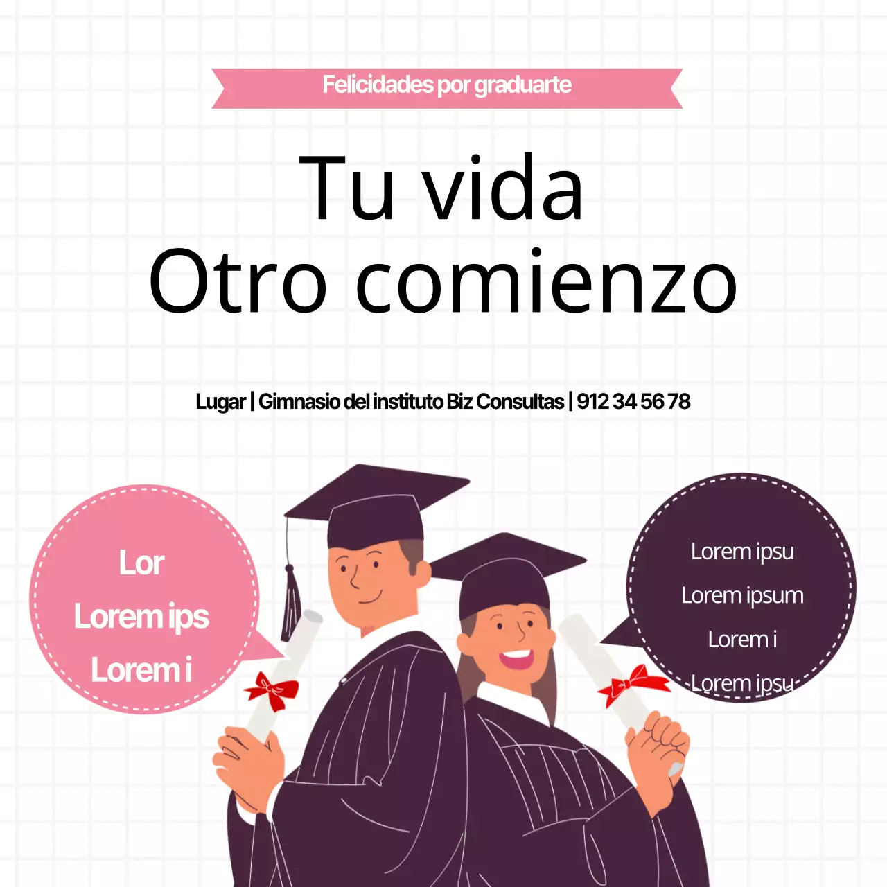 Enhorabuena por su graduación