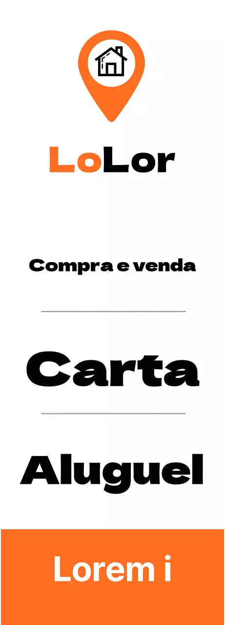 Promover a sua propriedade em preto e laranja