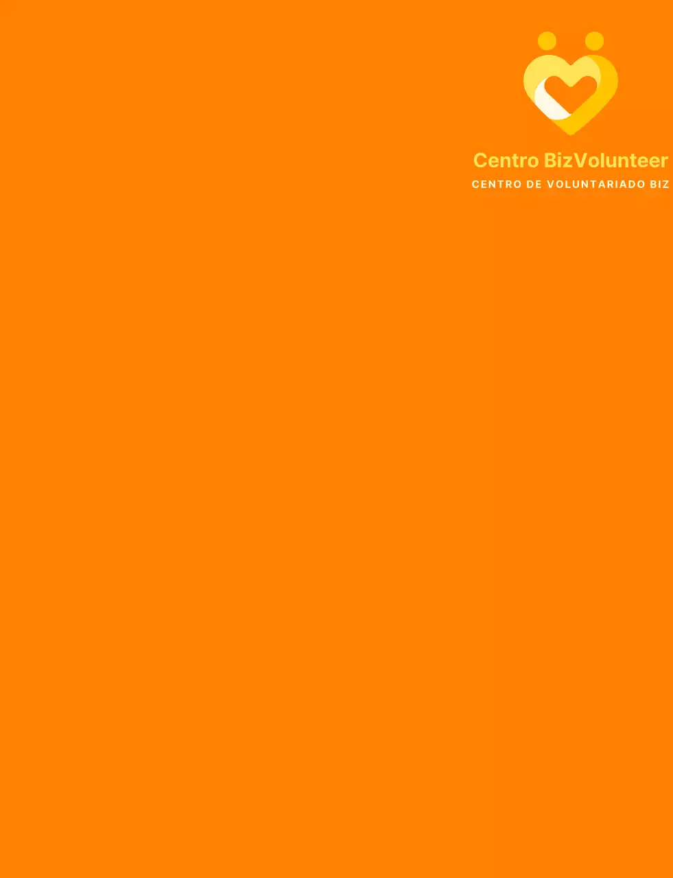 Símbolo simples em forma de coração em laranja e amarelo brilhante Organização central de divulgação