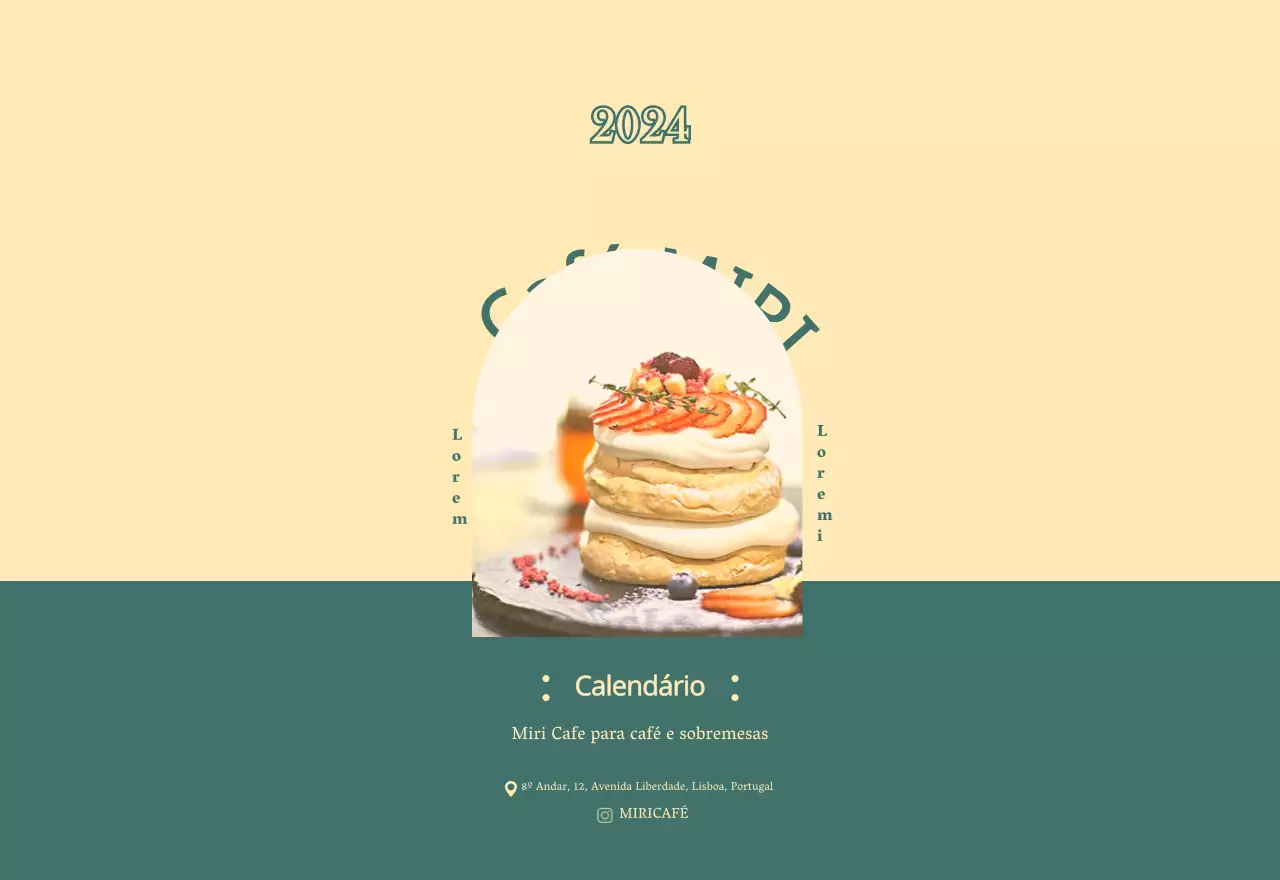 Calendário de cafés com recomendações da bebida do mês