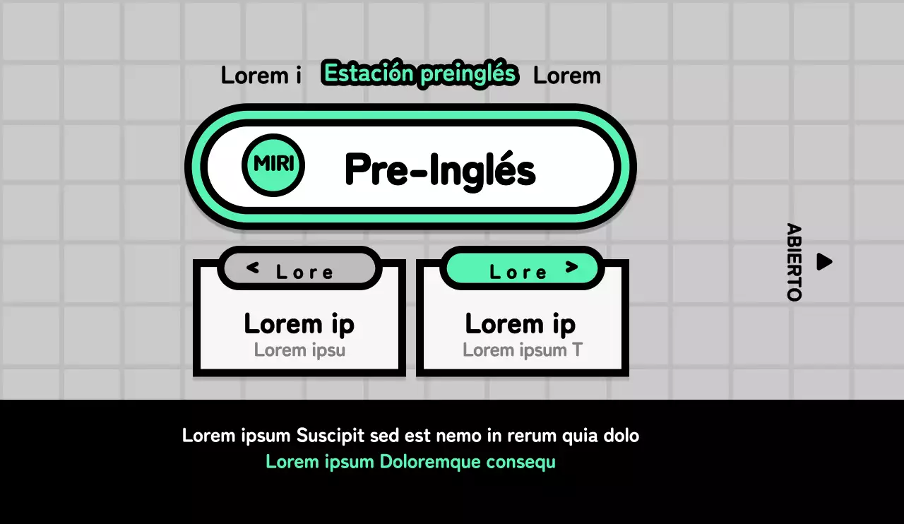 Bonito concepto de señalización de metro en verde lima y negro para promocionar e informar a las escuelas de inglés