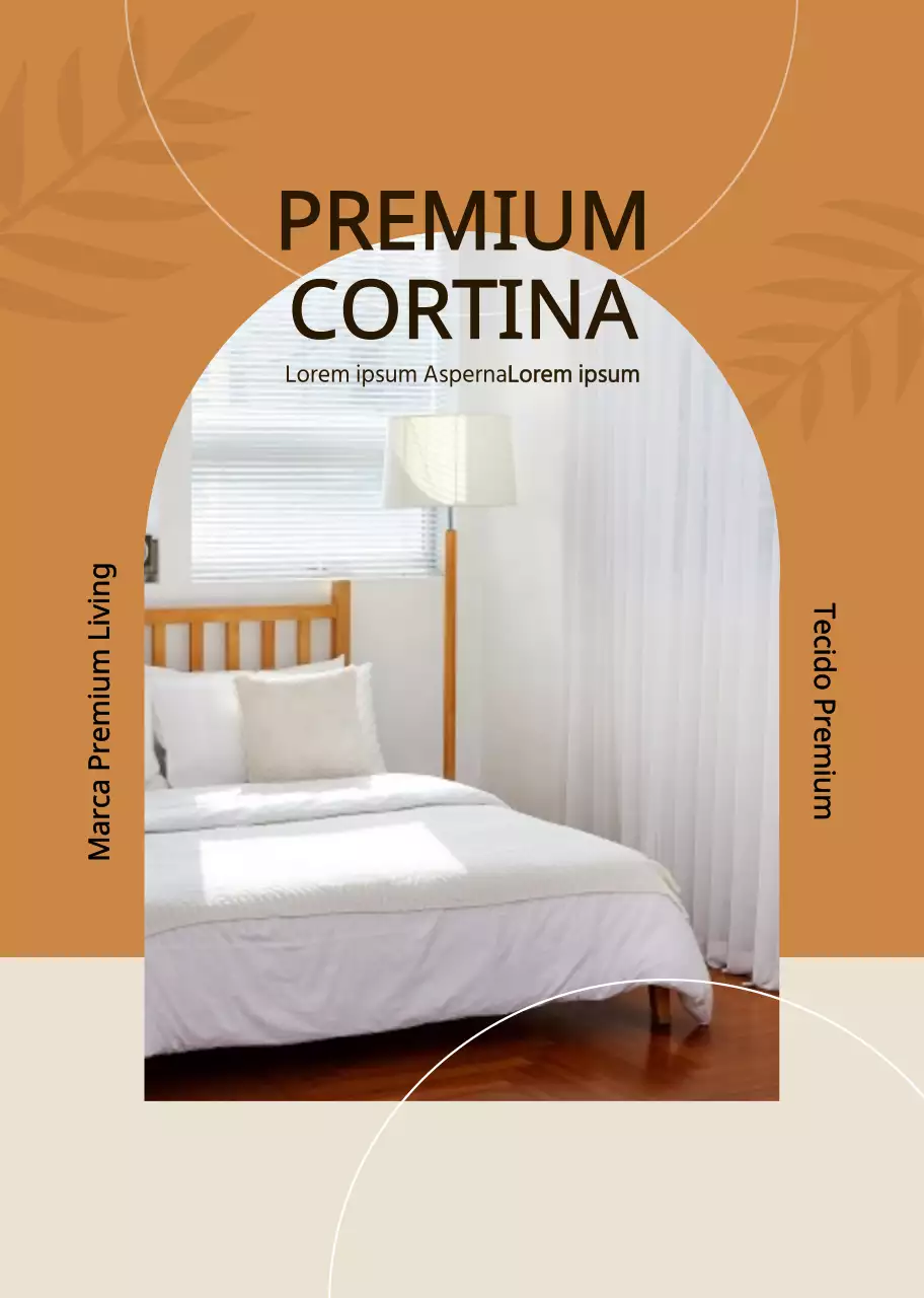 Venda de cortinas sentimentais em castanho-alaranjado