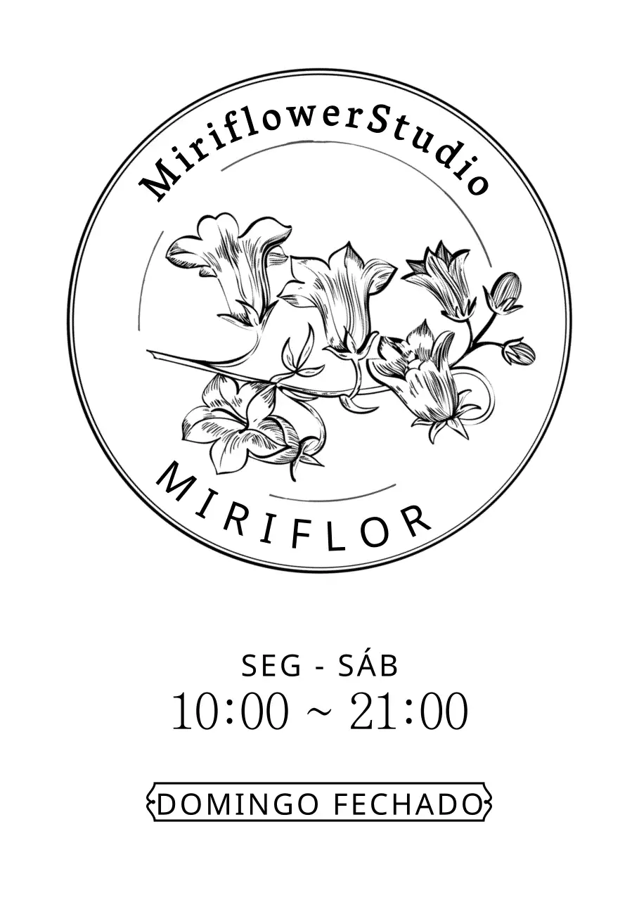 Horário do estúdio de flores da Line Illustration