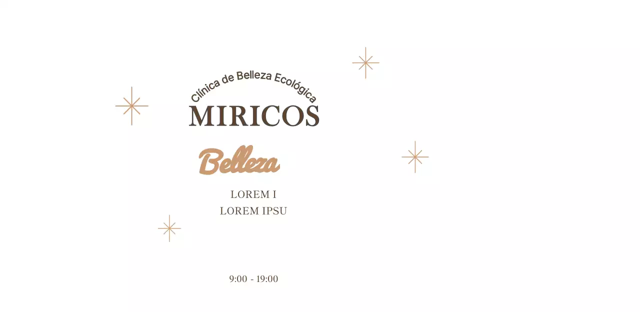 Lujosa y luminosa clínica estética en beige y dorado