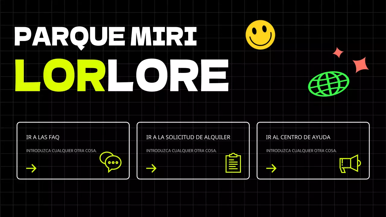 Pegatinas ilustradas de estilo kitsch y fuentes atrevidas en negro y colores neón dan un toque rítmico a las guías de conciertos y alquileres.