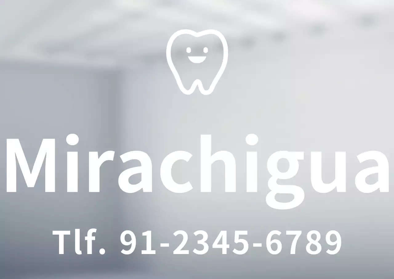 Calcomanía de letras dentales blancas simples