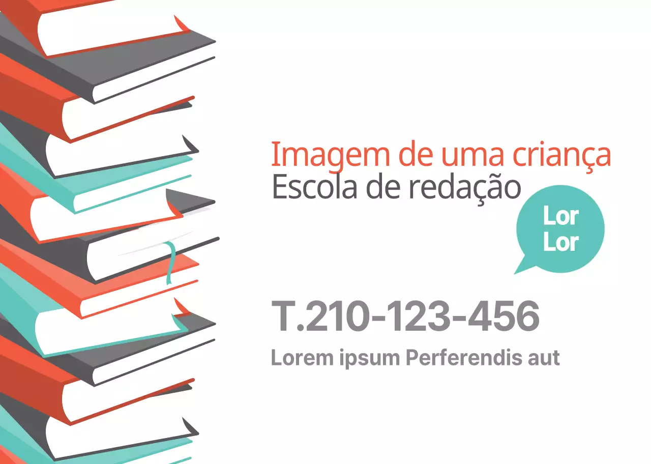 Ilustração de livro branco essay writing school promotion