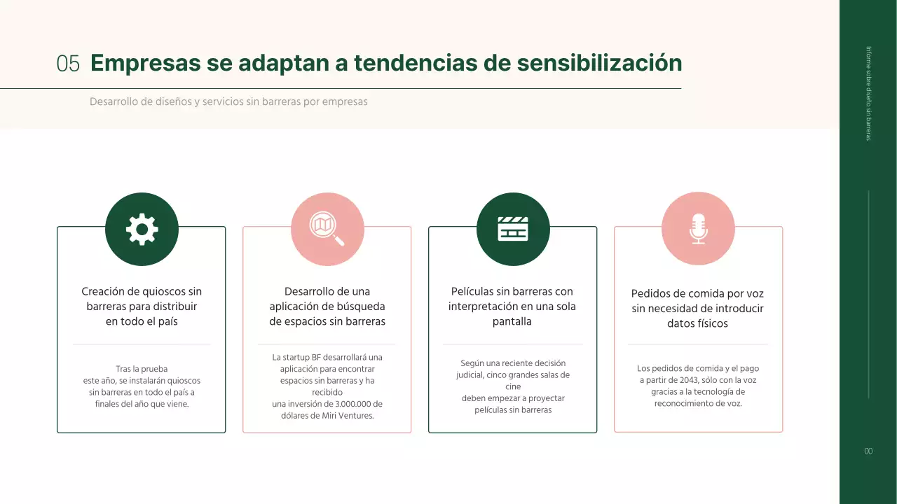 Presentación sencilla de tareas sin barreras en beige y verde