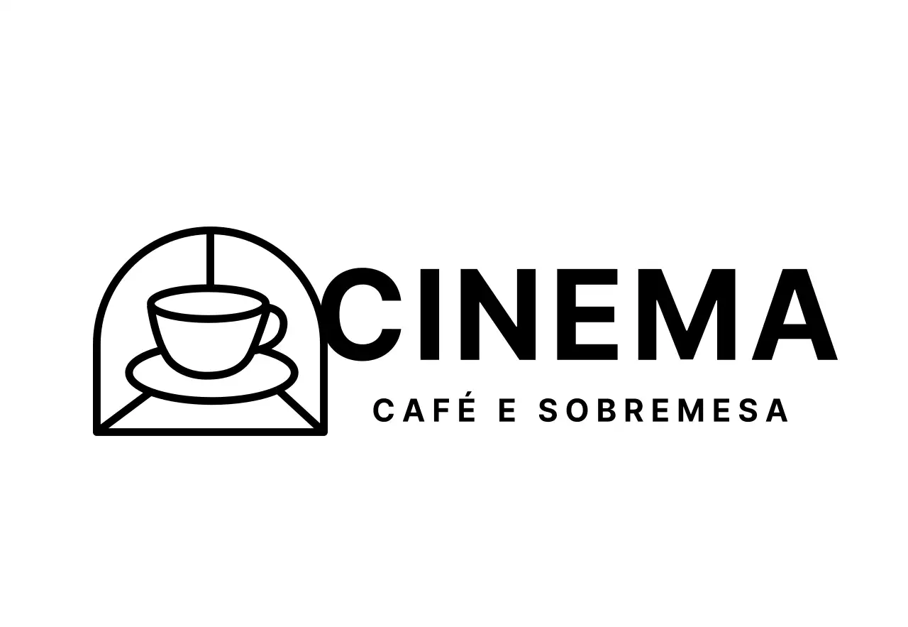 Sinal branco simples do logótipo de um café