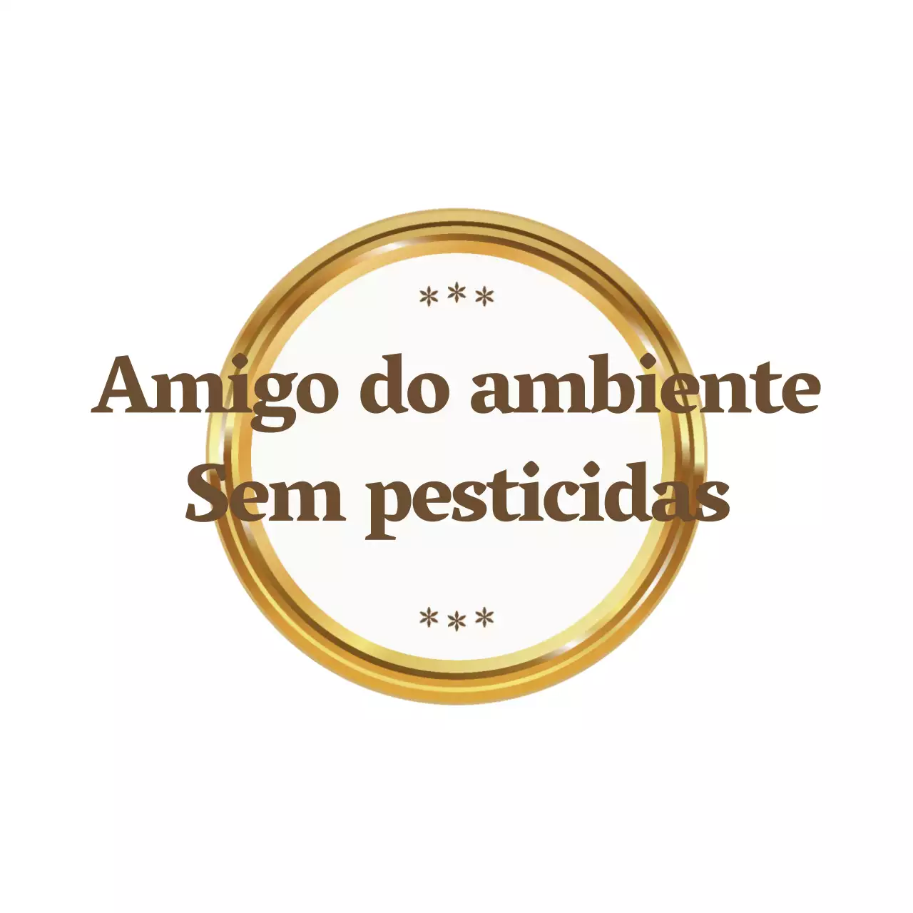 Promoção simples e ecológica com texto dourado e castanho e molduras de ilustração