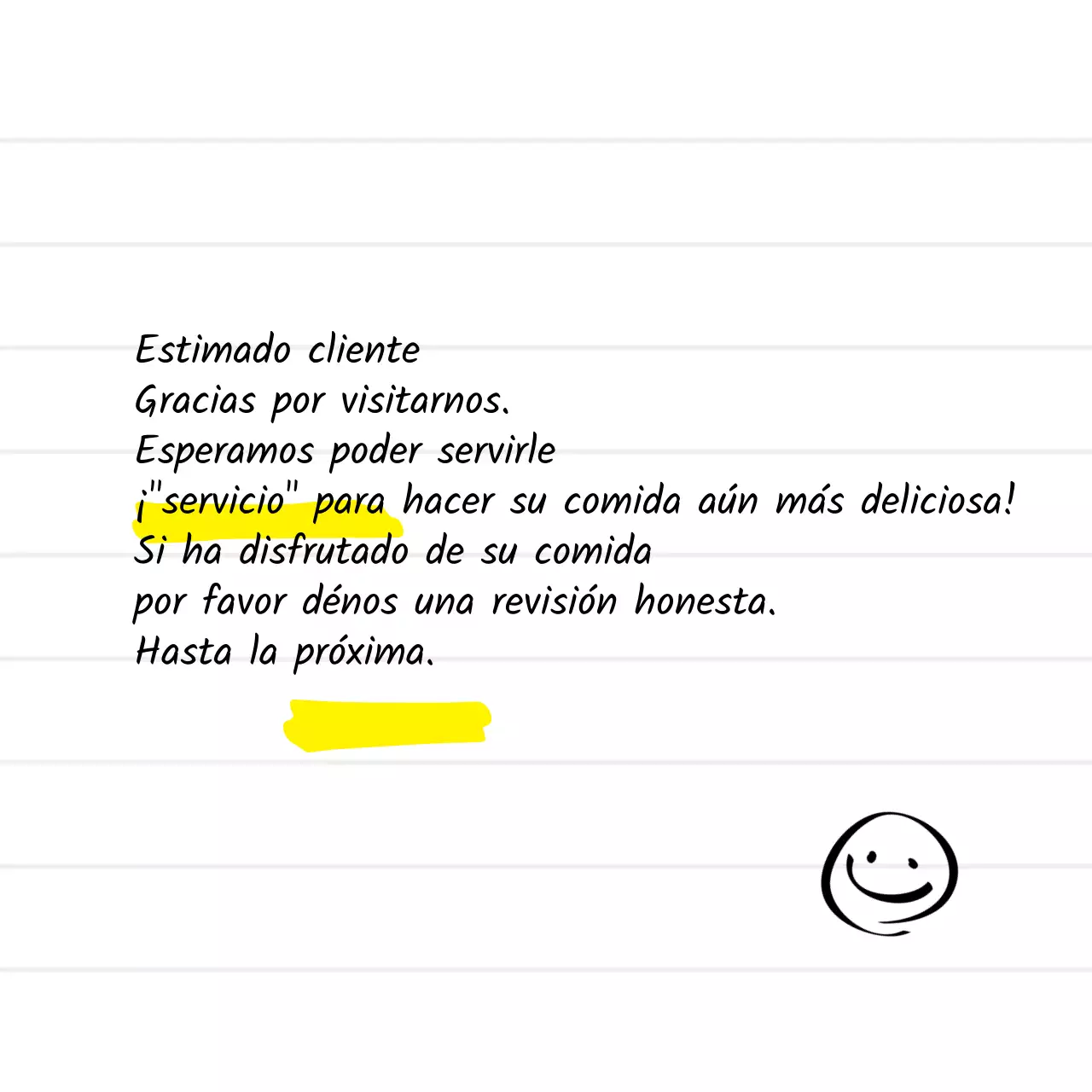Albarán para una tienda con letra torcida en un concepto de nota limpia en blanco y negro