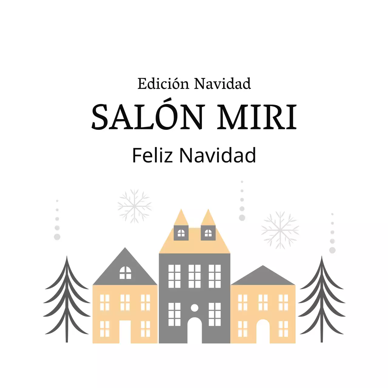 Etiquetas ilustradas de Navidad en blanco y gris