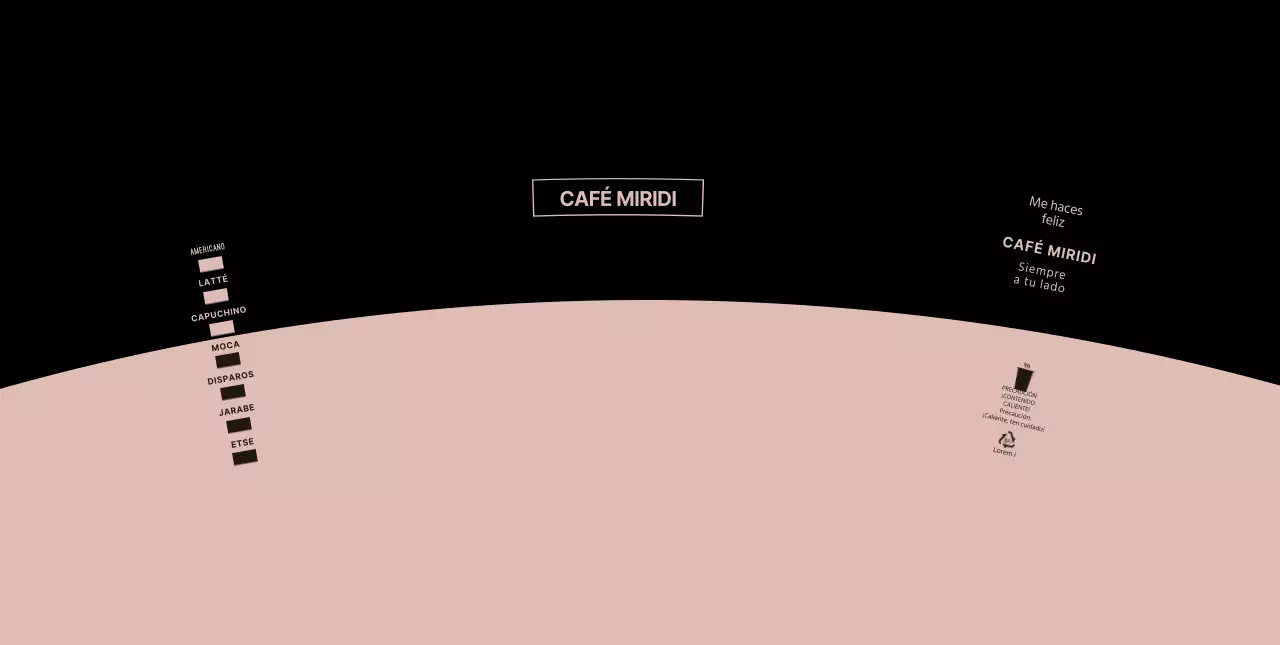 Black Pink Neat Symbols Cafe